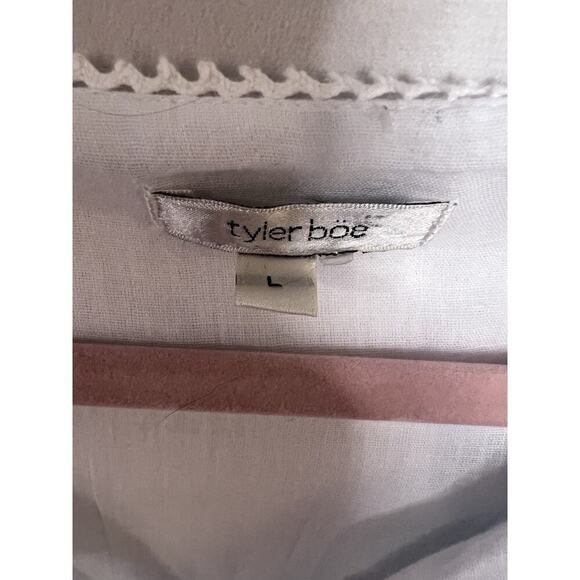Tyler Boe Dress Size LG Bohemian White Embroidered - Picture 3 of 6